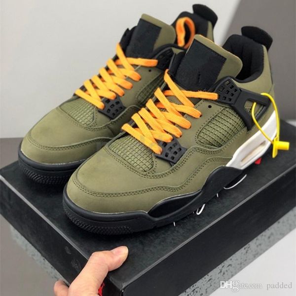 

2020 new 4 4s undefeated mens basketball shoes brand undftd black cement athletic trainers designer sports sneaker size 40-46, White;red