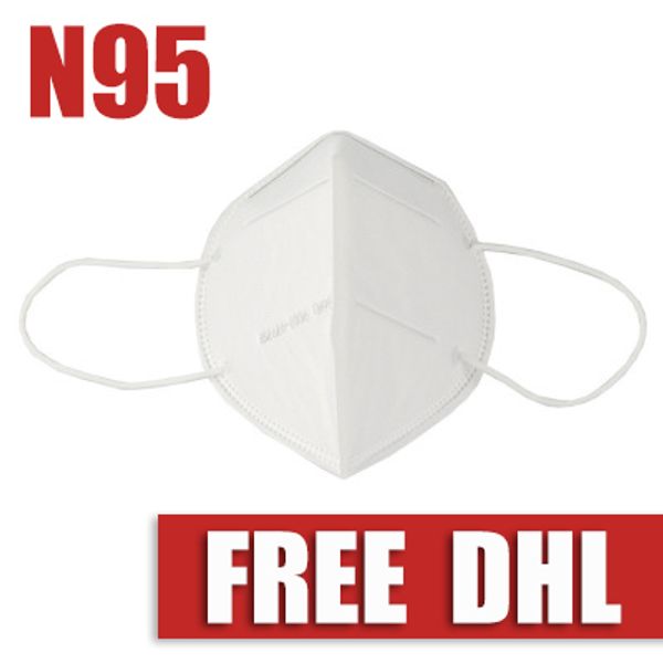 

dhl] n95 mask face mask in stock ffp2 marks face marks health protection prevention pm2.5 dustproof