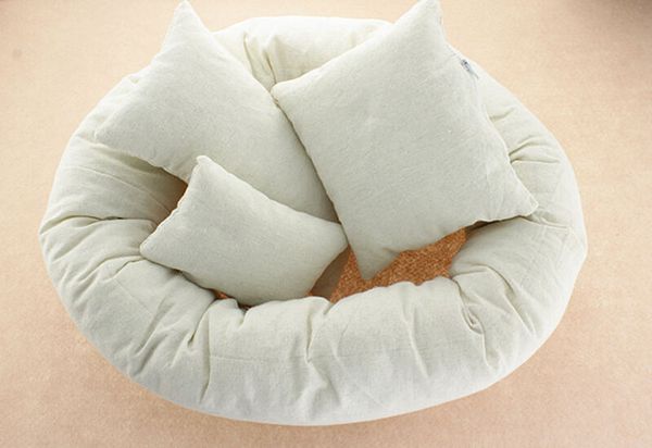 

4Pcs Newborn Photography Props Cycle Ring Round Shape Pillow Baby Photo Prop Backdrop Basket Stuffer atrezzo fotos