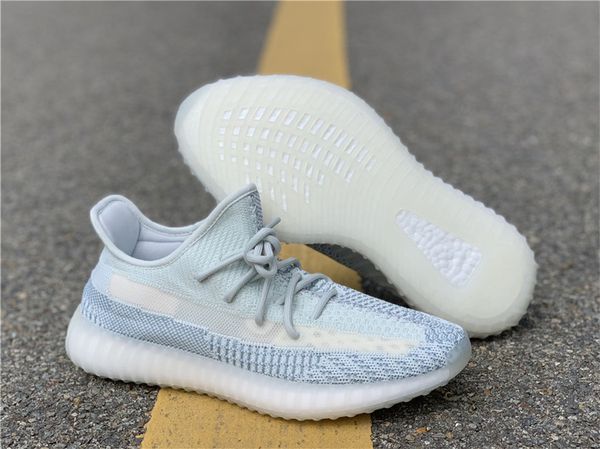 

лучшие аутентичные оригиналы v2 облако белого цитрин мужчины женщины кроссовки 3m светоотражающие fw5318 fw3042 fw3043 kanye west тапки с ко