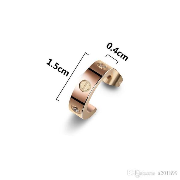 

fine fashion screw cater love earrings for women men couple jewelry titanium brand wholesale christmas nail earrings boutique, Golden;silver