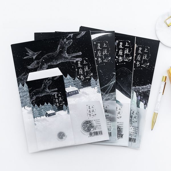 

9pcs/set 3 envelopes + 6 writting paper retro creative constellation series envelope for gift korean stationery