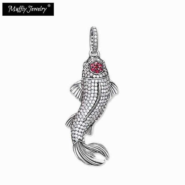 

koi fish pendant thomas style glam fashion jewerly for women,ts gift in 925 sterling silver & zirconia,wholesale price