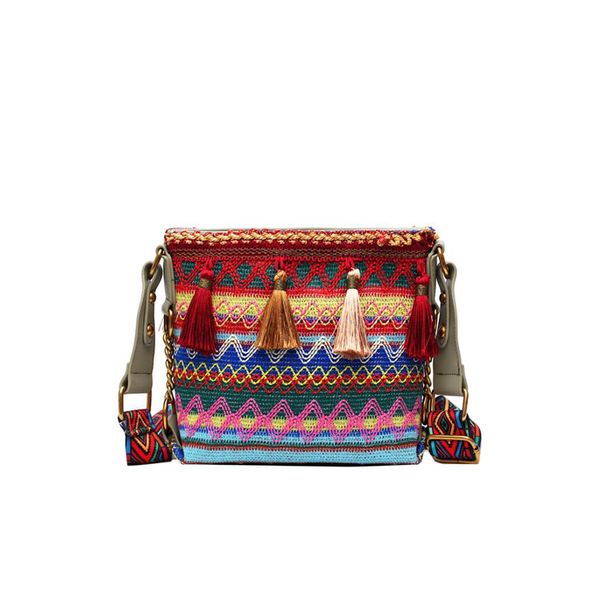 

2019 ins fashion ladies tassel messenger bag women handbag national style fringe messenger bag vintage ladies flap