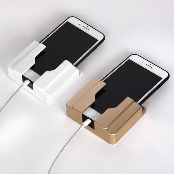 

home decoration wall holder phone charging holder socket charger storage box mobile phone holder universal stand display support