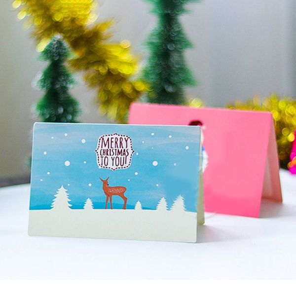 

hw distinctive style creative cute christmas festival card business gilding holiday greeting card party supply new
