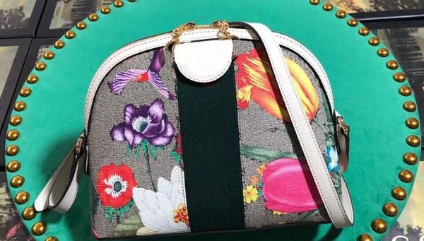 

5a quality 499621 23.5cm online exclusive ophidia flora small shoulder bag,zipper closure,with dust bag,dhl ing