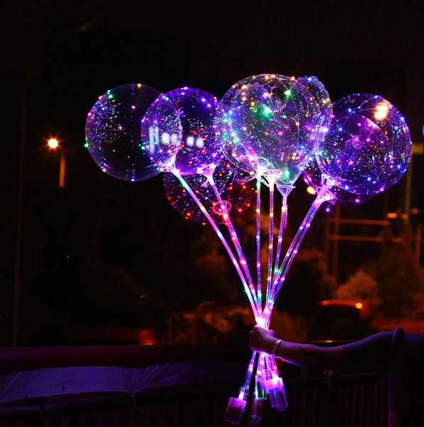 

led light balloons, led light up bobo balloons with string lights clear transparent flash for christmas valentine's day wedding decorat