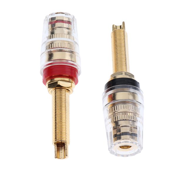 

universal 2 sets 4mm banana plugs connectors audio binding post for amp speaker terminals