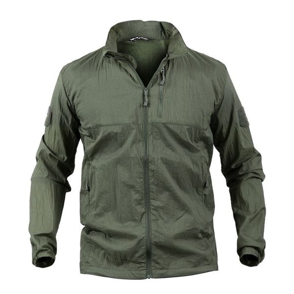

men jackets summer lightweight breathable skin jackets sun-proof camouflage tactical outwear camping outdoor clothing, Blue;black
