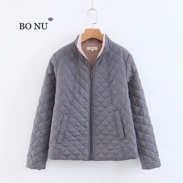 

bonu 2019 winter short cotton padded jacket female coat down parka warm loose plus size 2xl winter jacket women outwear, Black
