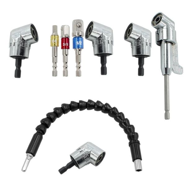 

105 degree angle extension right driver 1/4 inch right angle extension shank quick change electric screwdriver tool elling