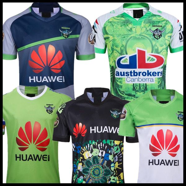 

2020 canberra auckland home away rugby jersey canberra indigenous 18 19 20 nrl rugby league jerseys shirt australia, Black