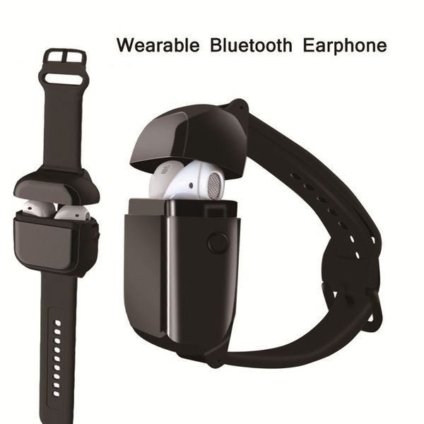 

a01 tws bluetooth wireless earphone wearable wristband style auto pairing pop up portbale headset bluetooth5.0 for iphone xiaomi