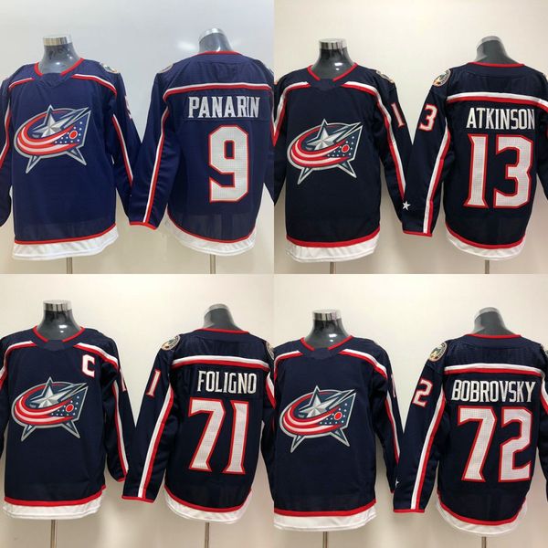 

72 Sergei Bobro Jersey Columbus Blue Jackets 9 Artemi Panari 71 Nick Foligno 13 Cam Atkinson Hockey Jerseys