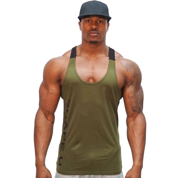 

2019 newly men sleeveless vest breathable solid color letter fitness running bodybuilding summer tees vk-ing, White;black