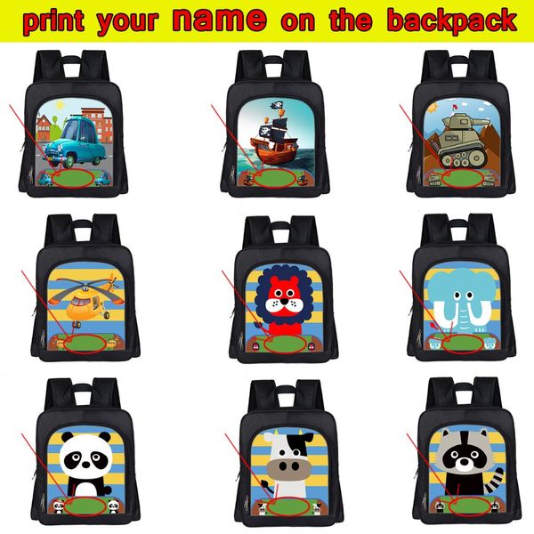 Customize Your Name Logo Bag Personalized Boys Girls Backpack
