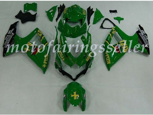 

new abs plastic fairings kit fit for suzuki gsxr600 gsxr750 gsx-r600 r750 k8 2008 2009 2010 injection mold green