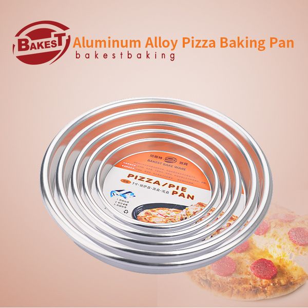 

bakest aluminum alloy deep pizza baking pan round shape pie mold multiple size for selection