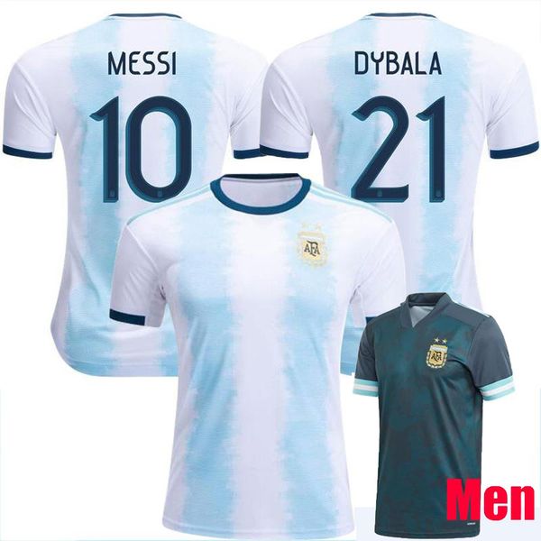 

wholesale new argentina world cup soccer jersey 19/20 messi home di maria aguero thai quality argentina football shirts 2019, Black;yellow