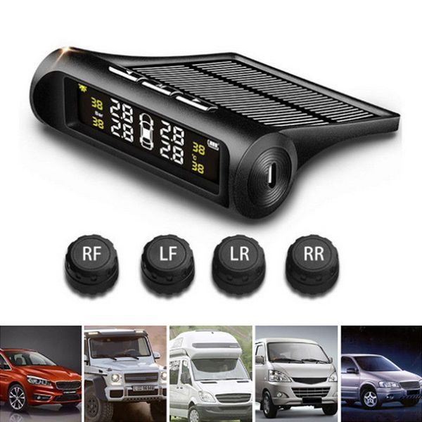 

оптовая солнечной tpms беспроводной давления в шинах жк-дисплей система мониторинга с 4 внешних датчиков в6