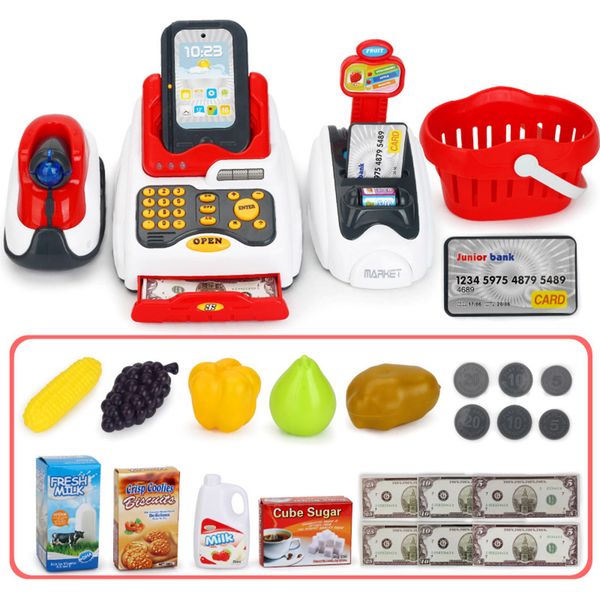 

lovely children pretend & play toys classic supermarket cash register kits for kids logical thinking ability development toys