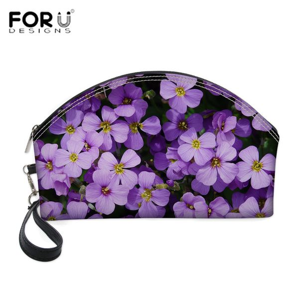 

forudesigns 3dn flower printing cosmetic bag organizer case necessaries travel women make up toiletry tote clutch 2019