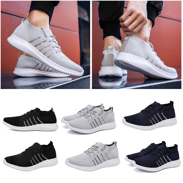 

men running shoes triple black blue grey full net mesh comfortable breathable trainers sports designer sneakers 39-45, White;red