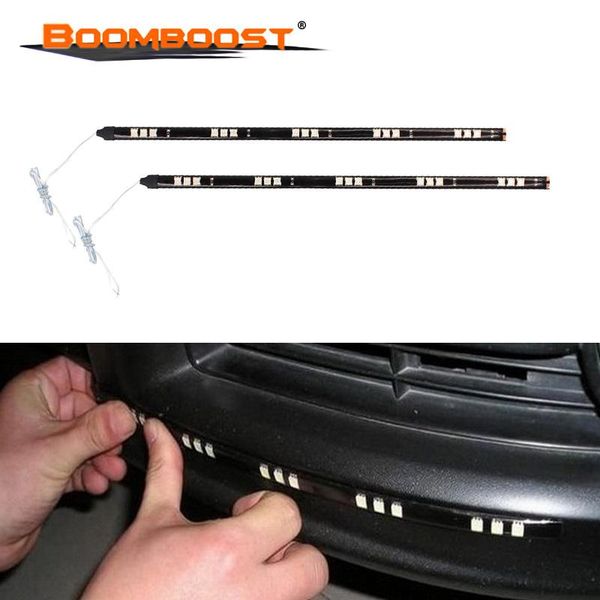 

1 pair 12v 30cm 1.2w soft white led strip car light with 15 lights