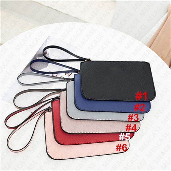 

pu leather credit card bag holder wallet bag with lanyard handbag designer bags credit card holder phone pouch coin purse shopping bag d7212, White