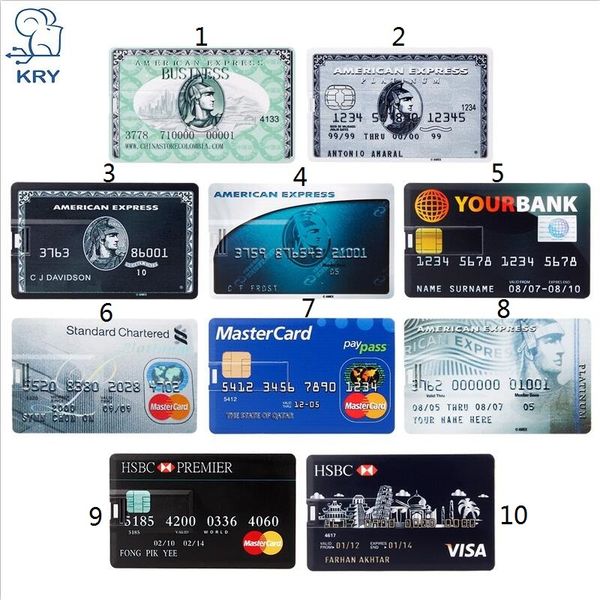 

real capacity bank card usb memory stick hsbc master credit card usb flash drive 64gb pendrive 4gb 8gb 16gb 32gb pen drive 128gb