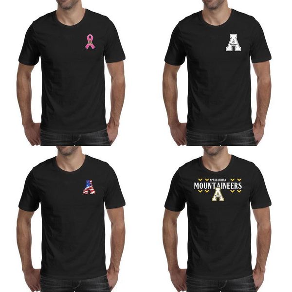 

мужская печать аппалачские государственные альпинисты футбол wordmark логотип черная футболка funny slim fit повседневные рубашки классическ, White;black