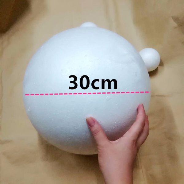 

30cm 1pcs white modelling polystyrene styrofoam foam balls party christmas balls diy craft ball home wedding decorations 11.81in