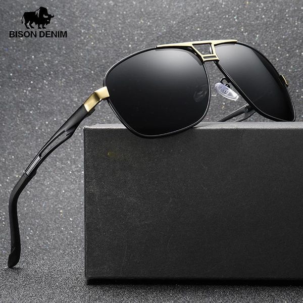 

bison denim сплав frame классический водителя путешествия мужчины солнцезащитные очки поляризованные поляризованные uv400 mirro линзы солнце