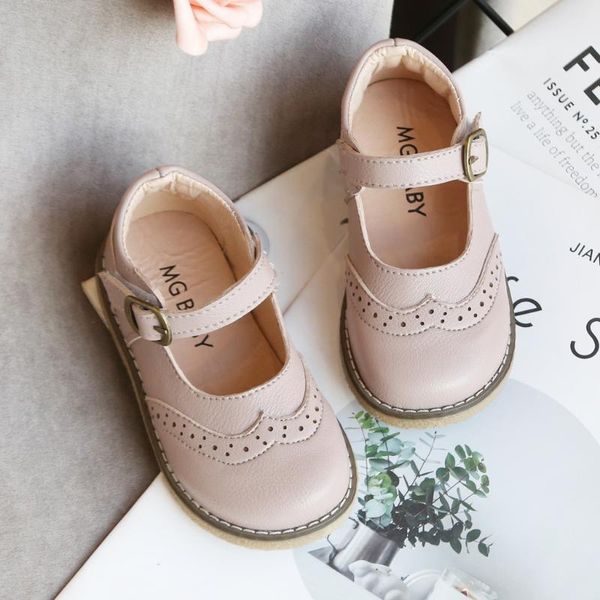 

baby shoes 2020 girls princess shoes pink black quality leather flats shoe children breathable casual school bebes sandals, Black;grey