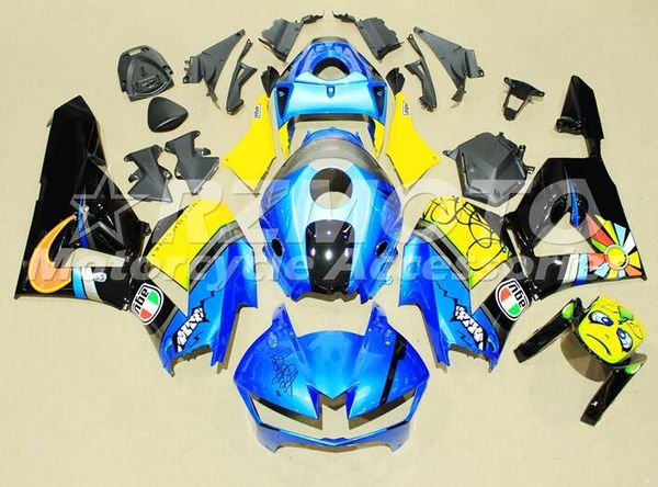 

motorcycle new abs injection mold full fairings kits fit for honda cbr600rr f5 2013 2014 2015 2016 2017 bodywork set blue yellow