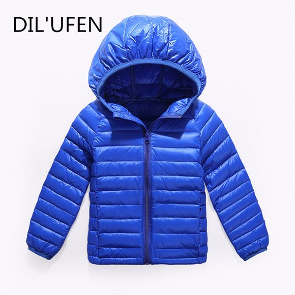 

dil'ufen brand 90% duck feather ultra light boys girls children's autumn winter jackets baby down coat jackets outerwear, Blue;gray