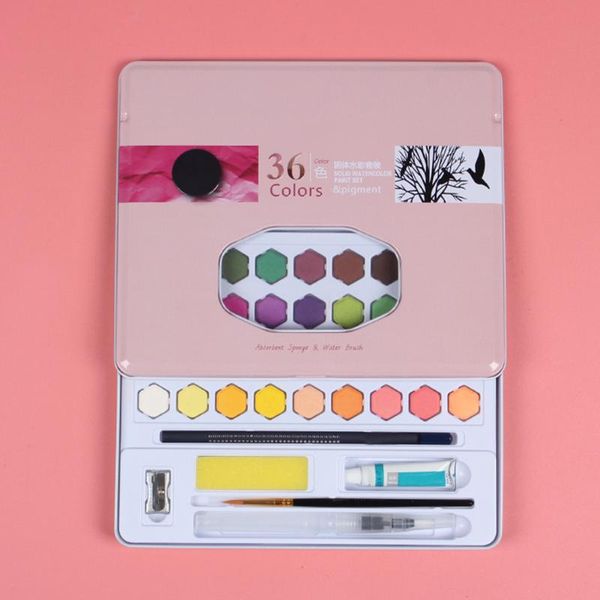 

art supplies artist students watercolor paint set for beginners school stationery non toxic solid sketching with box quick dry
