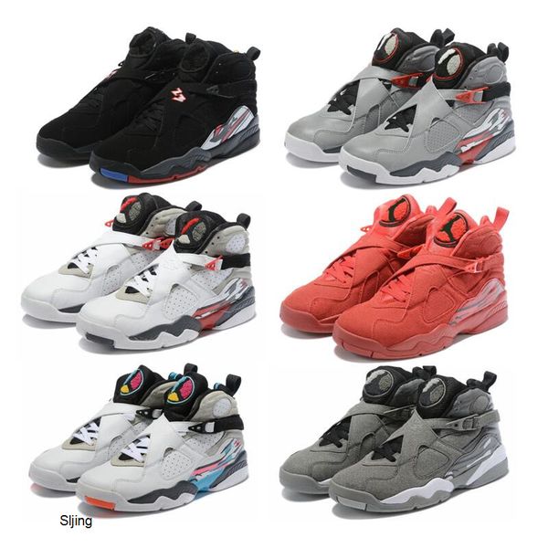 

new 8 white aqua 8s highbasketball shoes cool grey tinker raid playoffs drake white stealth with box men sports shoes ing
