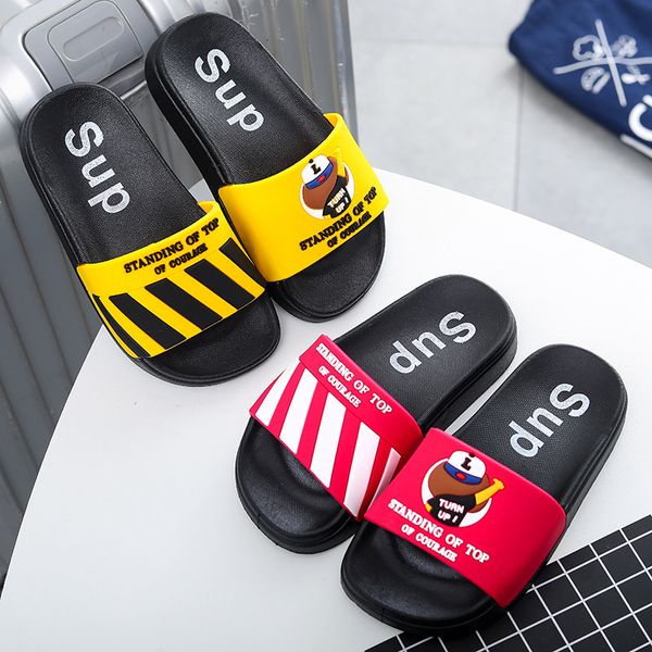 

children' slippers for boys 2019 new summer girls slippers fashion bathrooms anti-skid indoor home children' for kids, Black;grey