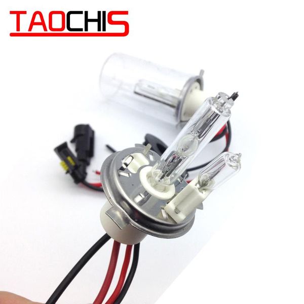 

taochis 12v 100w h4-2 hid xenon bulbs light 4300k 5000k 6000k 8000k h4/h h4/l ceramics base car headlight conversion replacement