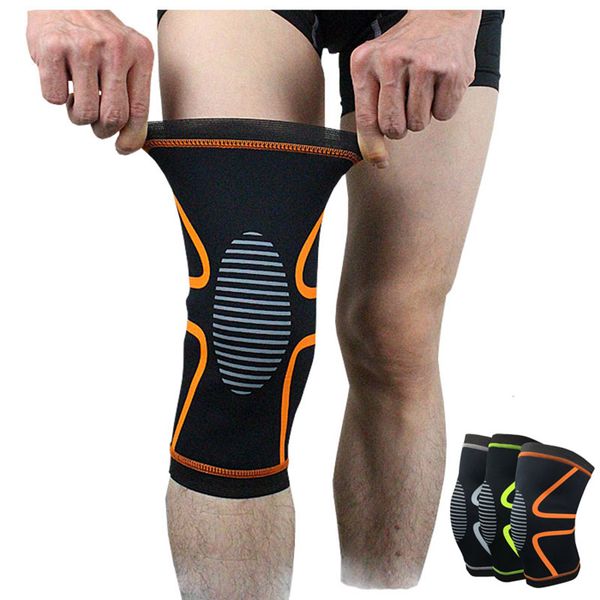 

1pcs football basketball knee pads sports safety kneepads training elastic knee brace support guard sports kneeling pad, Black;gray