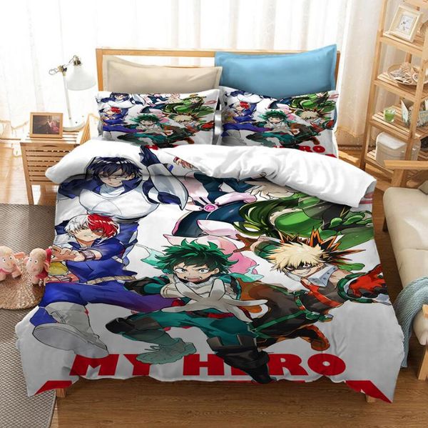 

япония аниме my hero academia 3d печатный пододеяльник пододеяльники наволочки утешитель постельные принадлежности набор постельного белья п