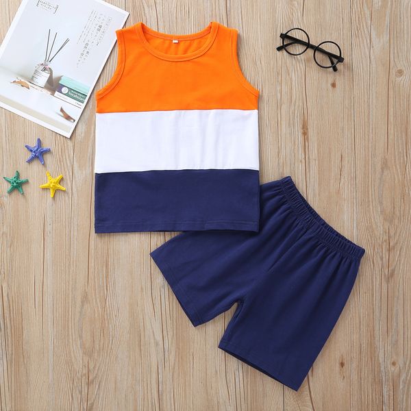 

2pcs summer toddler kids baby girl boy clothes striped t shirt shorts pants outfits new children clothes set 2019, White