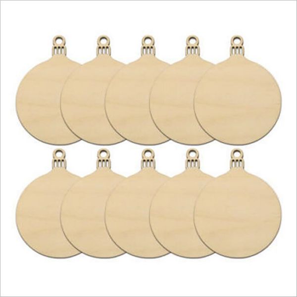 

10pcs/set christmas ball ornament xmas tree hanging wooden design pendant adorable decoration