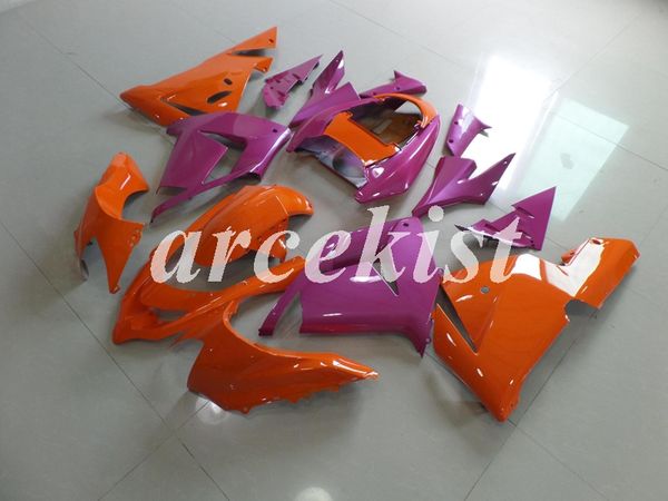 

4gifts new abs fairings kit fit for kawasaki ninja zx-10r zx10r 2004 2005 10r 04 05 bodywork set pink orange cool