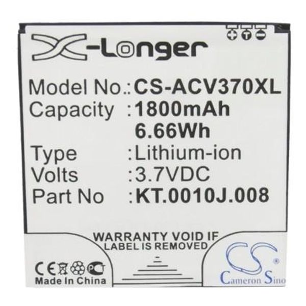 

cameron sino battery jd-201212-jlqu-c11m-003, kt.0010j.008 for acer liquid e2, liquid e2 dou, v370