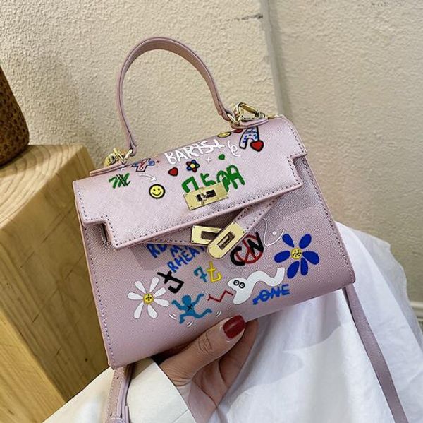 

2020 Mini Kely Handbags Lady Small Crossbody Bag Fashion Women Graffiti Shoulder Bags Messenger