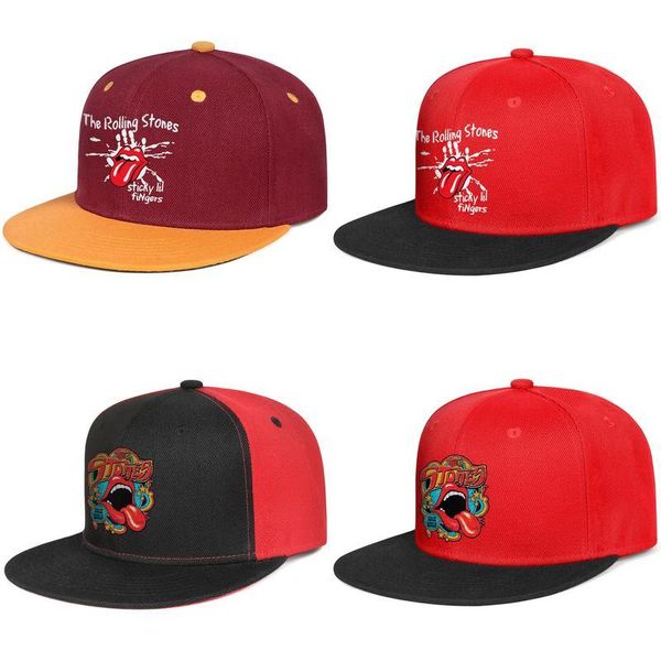 

rolling stones sticky little fingers toddler mens and women hip hop rebound hat cool sports baseballcap retro 70s vibe tattoo you tour, Blue;gray