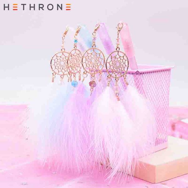 

hethrone 0.5mm feather dreamcatcher gel pen gel fluent creative writing stationery extra fine roller ball pen